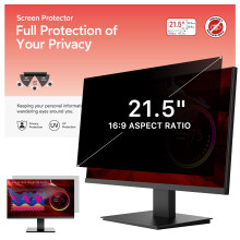 BERSEM 21.5 inch Computer Privacy Screen Protector for 16:9 Ratio Monitors, Removable, Anti-Spy, Anti-Glare, Anti-Scratch, UV Blocking