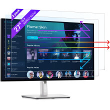 IPROKKO 2 Pack 27 Inch Anti Blue Light Screen Protector for Computer Monitor, Removable 16:9 Aspect Ratio