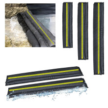 Estresen 5FT-4Pack Water Leak Absorber, Water Barrier for Flooding Sandless Sandbags with Reflective Strips Water Absorbent Sock Flood Barrier for
