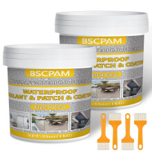 2KG Clear Invisible Waterproof Sealant Agent,Liquid Waterproof Paint Coating for Outdoor & Indoor,Roof,Shower Bathroom