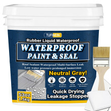 Rubber Liquid Waterproof Sealant, TUFINEIN Quick Drying Multi Surface Foundation Leak Repair - Roof Gutters Basement Sealer Waterproof