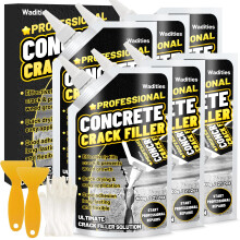Concrete Crack Filler, 8LB High Elasticity Self Leveling Cement Crack Filler, Slab Concrete Waterproof Repair Sealant for Driveway, Walkway, Patio