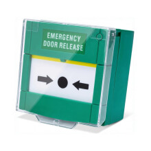 SecureMyDoor - Resettable Emergency Break Glass Call Point with Cover - Indoor Use - Fire Alarm Button Switch for Easy Access Control