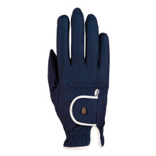 Roeckl Sports equestrian gloves LONA, ladies summer riding glove, navy/white 7.5