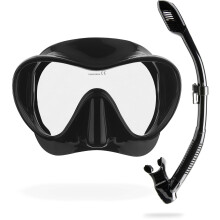 Cressi F1 Frameless Diving Mask - Anti-Fog Tempered Glass Snorkel Mask - Silicone Skirt for Secure Scuba Fit