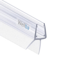 Wellba Premium Shower Door Seal (1 x 70 cm) for 6 mm 7 mm 8 mm Straight Glass Door Thicknesses Water-Repellent Shower Seal or Shower Cubicle Seal