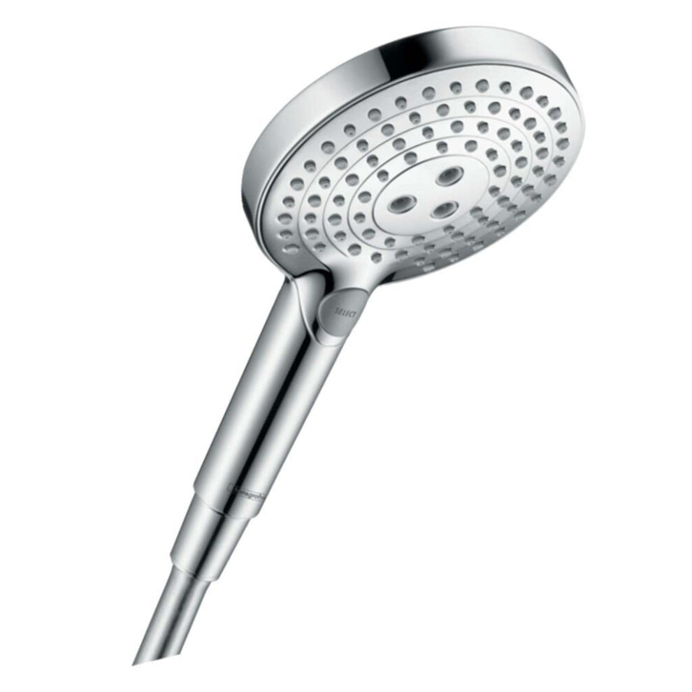 Hansgrohe Raindance Select S - Shower Head, Hand Shower Round ( 120 Mm) With 3 Sprays, With Anti-Limescale Function, Chrome, 26014000