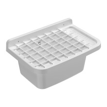 Adventa: PP Resin Tub with Grid, Wall Mounted, with Siphon and Drain, Acid Resistant for Common Use, Laundry, Garage, Outdoor, 50L x 35D x 24H cm