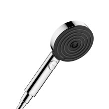 hansgrohe Pulsify S 4-inch Modern Handheld Shower Head 3-Spray PowderRain, IntenseRain, Pulsating Massage in Chrome, 24112001
