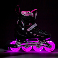 4-in-1 Pink LED Inline/Schlittschuhe, Größe L (39-42)