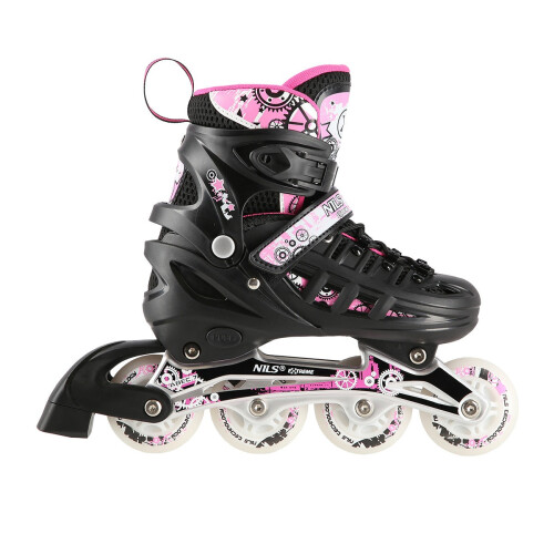 4-in-1 Pink LED Inline/Ice Skates, Size L (39-42) 2