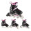 4-in-1 Pink LED Inline/Ice Skates, Size L (39-42) 8