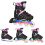 Inline-/Schlittschuhe, 4-in-1, Pink LED, Größe L (39-42) 8