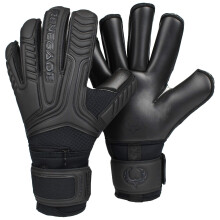 Renegade GK GK Vulcan Onyx Goalie Gloves with Finger Savers | 3.5+3mm Hyper Grip & 4mm Duratek | Black Football Goalkeeper Gloves