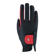 Roeckl Sports equestrian gloves MALTA, summer riding glove, black/red 7.5