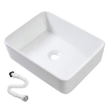 MAGIC SELECT Bathroom Vessel Sink, Ceramic Basin Sink, Toilet Sink, Anti-Stain Washbasin