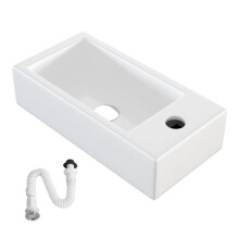MAGIC SELECT Bathroom Vessel Sink, Ceramic Basin Sink, Toilet Sink, Anti-Stain Washbasin