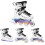 Inline-/ijsschaatsen, 4-in-1, witte led, maat L (39-42) 8