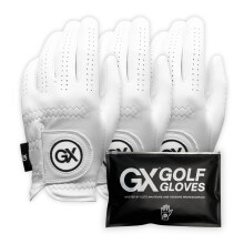 GX Golf Gloves 3-Pack | The Players Cabretta Premium Men's Leather Golf Glove – Precision Fit, Superior Grip, Long-Lasting Durability