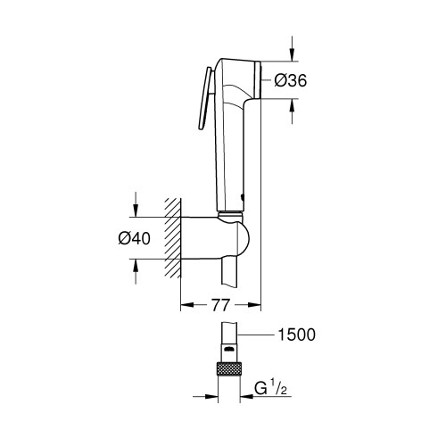 Grohe GROHE 26353000 | Tempesta Trigger Spray 30 Shower Set 2
