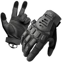 ZUNE LOTOO Full Finger Motorcycle Gloves for Men and Women, Touchscreen Motorbike Black Gloves, Non-Slip Palm Padded MTB ATV BMX Gloves, for Cycling