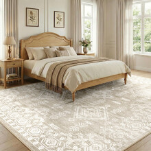 DEFYNEE Machine Washable Large Rugs Living Room 180x270cm, Soft Short Pile, Non-Slip Vintage Rugs for Bedroom, Moroccan Rug for Dining Room, Hallway