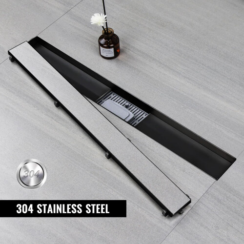 sunrik Shower Drain Black 80 cm 2