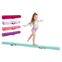Gymnastics Beam For Kids - Amazing Balance Equipment For Children at Home - Faux Suede, High Density EVA Foam - Sizes 210cm/240cm/270cm - Flash Cards