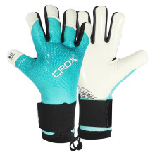 CROX Goalkeeper Gloves German Latex Football Gloves Negative Cut Goalie Gloves with Non Finger Sticks Goalkeeping GK Gloves for Match & Training