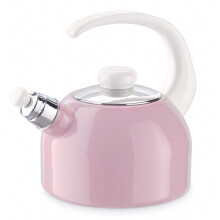 Riess, 0543-117, Flute Kettle Plus, Classic- Pastell ROSA, Capacity 2 litres, 3-fold Enamelled, Enamel, Pink, Induction
