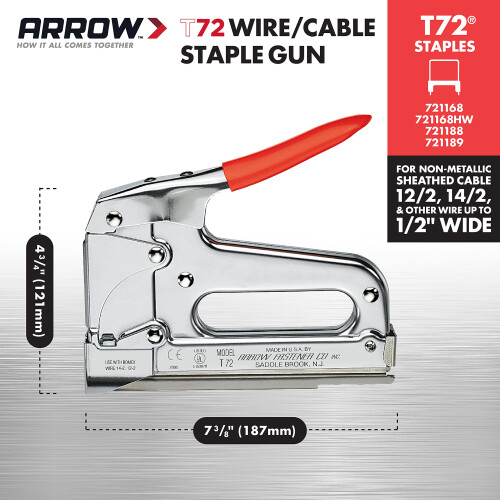 Arrow Arrow AT72 Staple Tacker, Insulated, Large 2