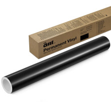 ANT Black, 24" x 30’, Permanent Vinyl Roll, Adhesive Vinyl Roll, for DIY Project, Decal, Sticker, Compatible with Cricut, Cameo, Silhouette