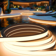 KSIBNW LED Strip Light Outdoor Waterproof Garden, 65.6ft/20m Silicone LED Strip IP65 Flexible Outside Strip Light Cuttable 220V240V Neon Rope Strip