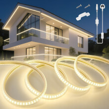 KSIBNW LED Strip Light 10M Waterproof Outdoor Garden, 220V 240V Neon Outside LED Light Strips Cuttable Rope Lights Flexible Neon Rope for Kitchen