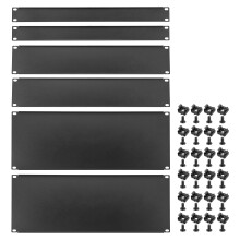 PATIKIL 6 Pcs 1U,2U,4U Blank Panel Metal Rack Mount, 19 Inches, Filler Panel Mount Spacer Rack Blanking Panel Kit for Enclosure Server Rack Cabinet