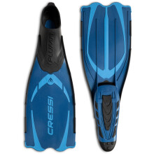 Cressi Adult Pluma Fins - Fluid Flutter Swimming Fins - Polypropylene Flippers - Snorkelling & Freediving Use - Blue - 7/8 UK