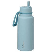 b.box Insulated Flip Top Drink Bottle, Triple Layer Stainless Steel, Keeps Drinks Cold up to 46 Hours, Leak-Proof Lid with Stainless Steel Straw