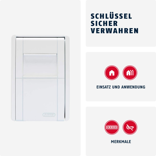Abus ABUS KeyGarage 787 – Wall-Mounted Key Box – For Keys or Small Valuables – White 1