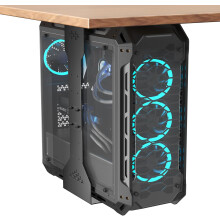 PUTORSEN Underdesk PC Holder for Computer Case - Up to 35 kg Load Capacity, Space Saving Mounting for Desks
