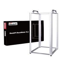 GeeekPi DeskPi RackMate TL1, 10-Inch 10U Open Frame Network Rack, 260mm Depth Aluminum Alloy Server Rack for 10" IT Network, Audio and Video Device