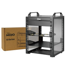 Tecmojo 10 Inch 6U 200mm Depth Desktop Mini Rack, with SBC Shelf, Micro HDMI to HDMI Adapter Board, Blank Panel, for 10 Inch AV