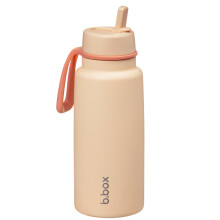 b.box Insulated Flip Top Drink Bottle, Triple Layer Stainless Steel, Keeps Drinks Cold up to 46 Hours, Leak-Proof Lid with Stainless Steel Straw