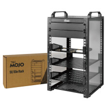 Tecmojo 10 inch 9U 200mm Depth Desktop Mini Rack with SBC Shelf, Micro HDMl to HDMI Adapter Board, Blank Panel, for 10 Inch AV
