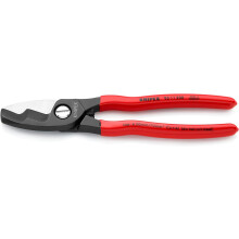 KNIPEX Cable Shears with Twin Cutting Edge Self-Service Card with Plastic Coating 200 mm, 95 11 200 SB