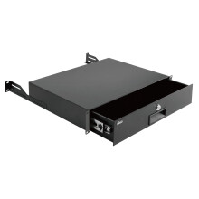 Tecmojo 2U Rack Drawer, Rack Mount for 19in Network/Server/AV Rack or Cabinet Enclosure, Lockable with Rear Support - Load-Bearing 22lb(10kg)