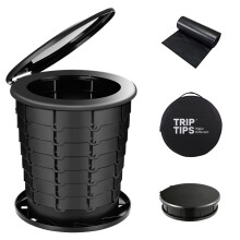 TRIPTIPS Upgrade Retractable Portable Toilet Foldable Height Adjustable Travel Toilet for Car Camping Toilet Portable Potty for Adults and Kids