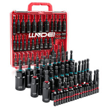 LLNDEI Magnetic Impact Nut Driver Set, 55PCS SAE&Metric Nut Drivers with Deep Driver Bit Sets Includes Bit Extension