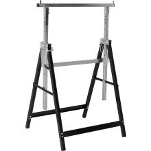 Meister 5258110 Metal Trestle 200 kg - Foldable - Variable Working Height from 800-1300 mm - 7-Level Height Adjustment