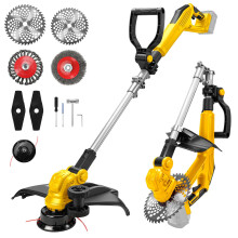 Cordless Grass Trimmer Compatible with Dewalt 20V MAX Battery, 5-in-1 Brushless String Trimmer, 180 Foldable 90 Adjustable Cutting Head