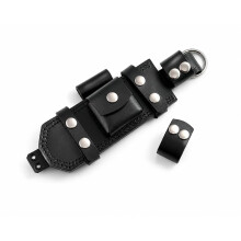 Handmade Leather Sheath for MOD Survival Knife | Saddle-Stitched Design with Pocket & Belt Loop | Durable Full-Grain Leather